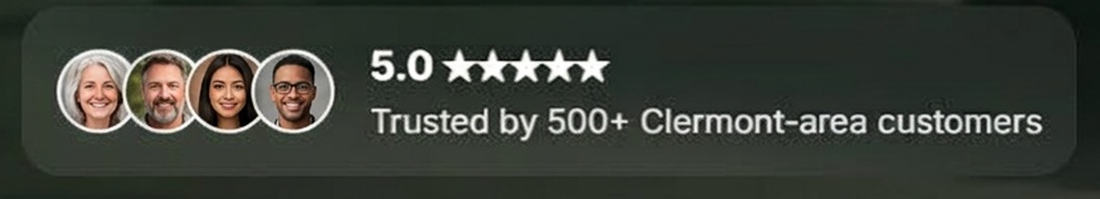 5 star reviews from Clermont-area customers